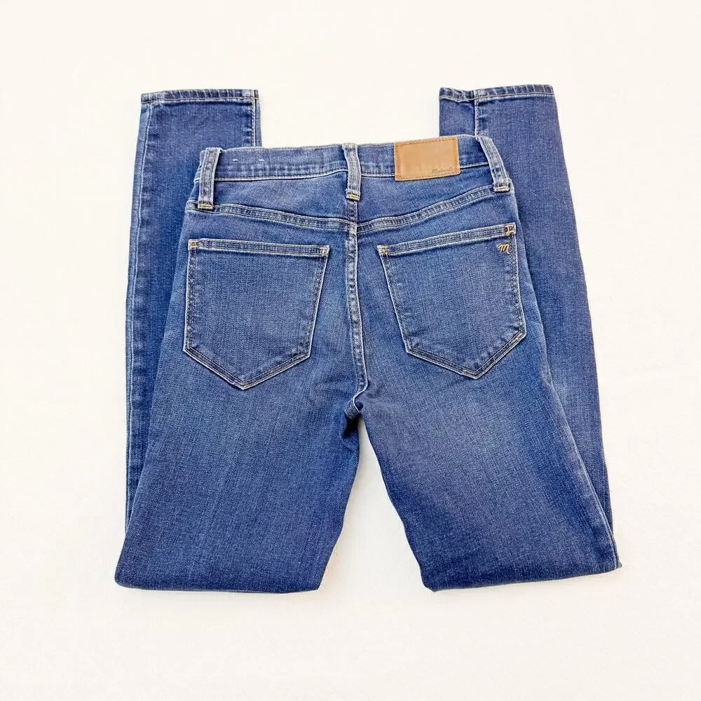 Madewell Roadtripper Dark Wash Denim Jeans Zip Fly Skinny Style Size 23